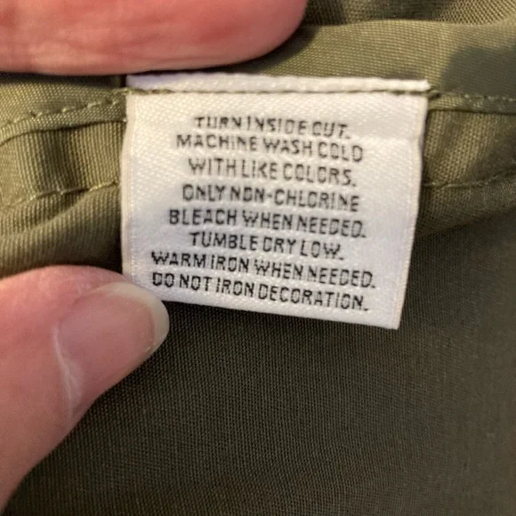 Style & Co. Olive Green Utility Jacket with Rhinestone Accents Military - Picture 4 of 11